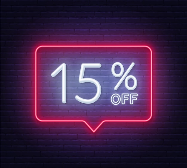 premium-vector-15-percent-off-neon-sign-on-brick-wall