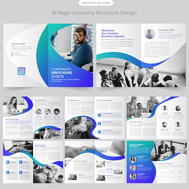 16 Page Company Profile Brochure Design