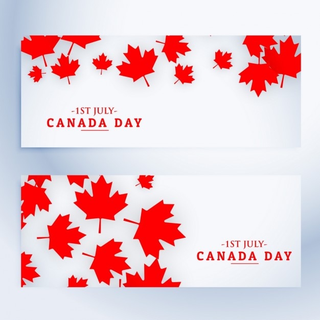 1st July Canada Day Banners Vector Free Download