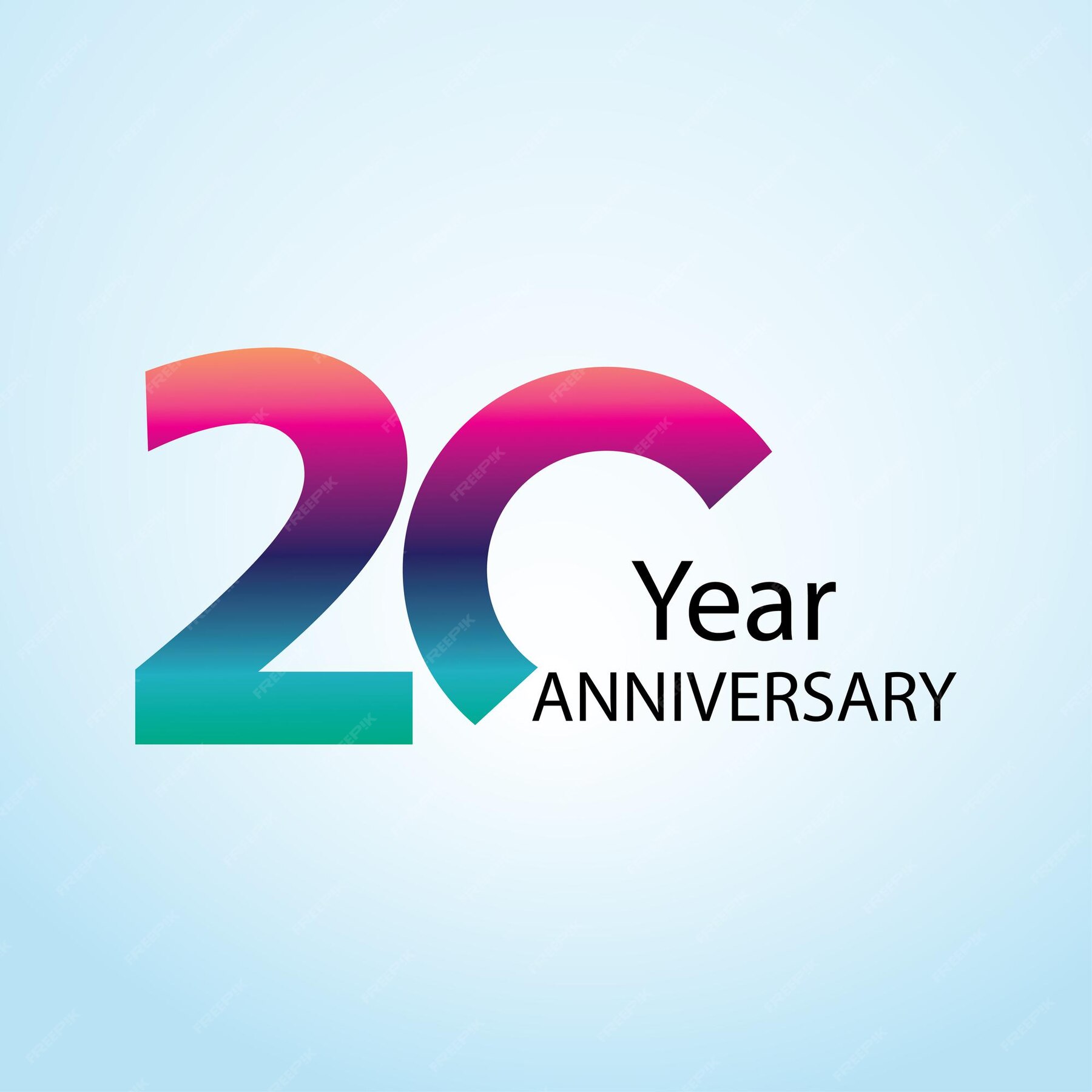 Premium Vector | 20 year anniversary logo vector template design ...