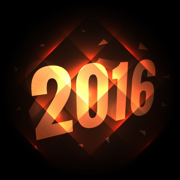 2016 happy new year in shiny background