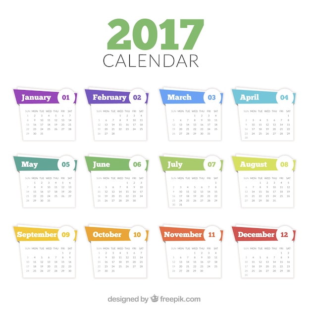 calendar templates 2017