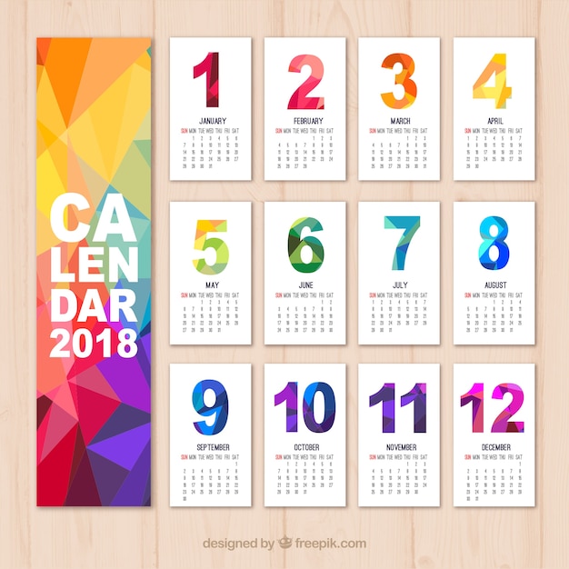 Download 2018 calendar Vector | Free Download