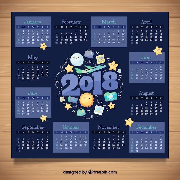 Albums 95+ Pictures Calendar 2018 Vector Free Download Stunning