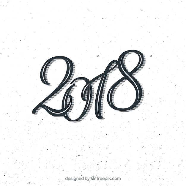 2018 Lettering Design Free Vector