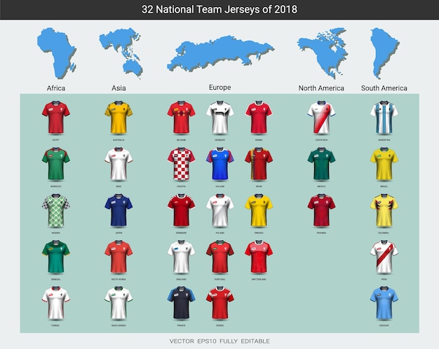national team soccer jerseys