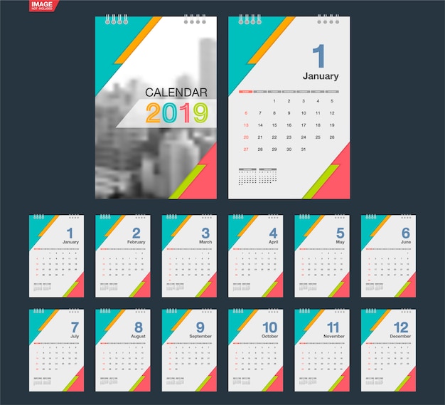 premium-vector-2019-colorful-calendar