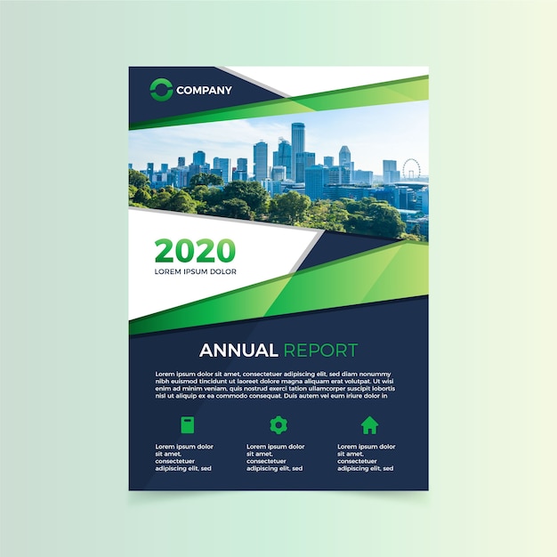 Download Free Vector | 2020 annual report template