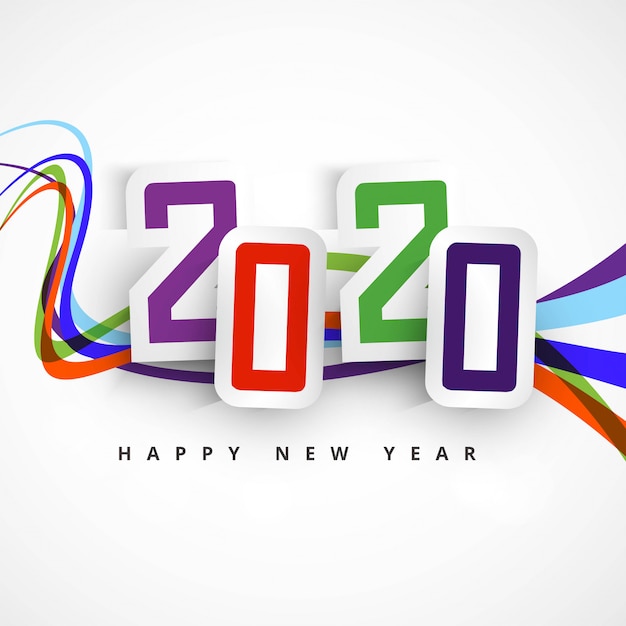 Download Free 2020 Happy New Year Text Celebration Card Design Free Vector Use our free logo maker to create a logo and build your brand. Put your logo on business cards, promotional products, or your website for brand visibility.