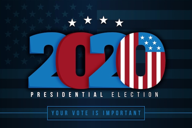 Free Vector | 2020 us presidential election background