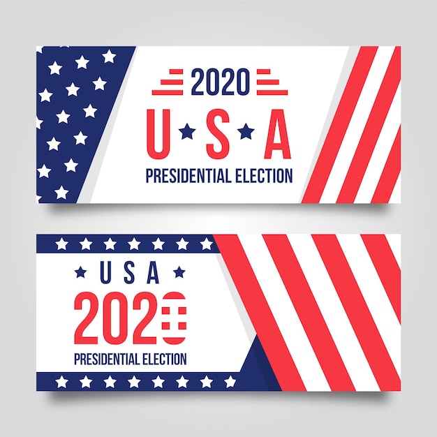 Free Vector 2020 us presidential election banner theme