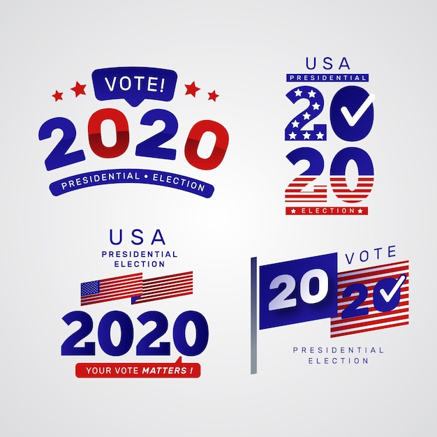 Premium Vector | 2020 us presidential election - logos