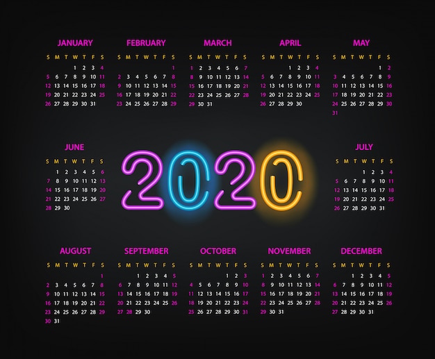 年のカレンダーテンプレート 2 000年の新年カレンダー プレミアムベクター