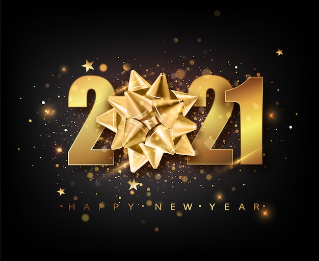 Premium Vector 2021 happy new year background with