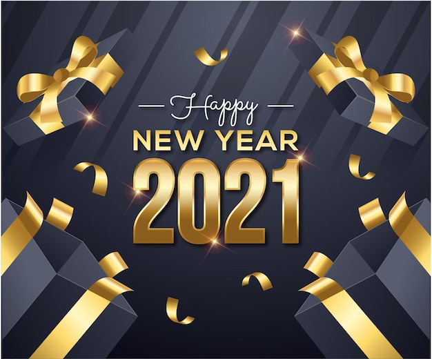 Premium Vector | 2021 happy new year background