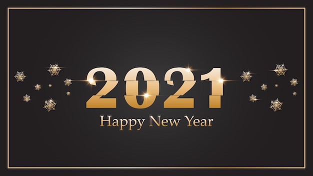 Premium Vector | 2021 happy new year.elegant gold text on the background.