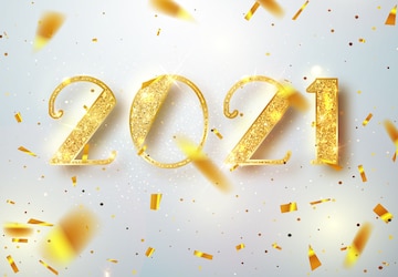 Free Vector | 2021 happy new year. gold numbers design of greeting card ...