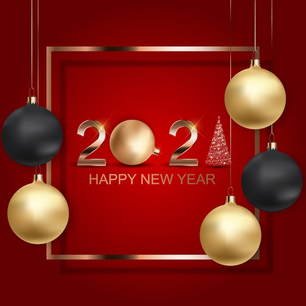 Download Premium Vector | 2021 happy new year holiday background ...