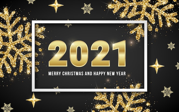 Premium Vector | 2021 merry christmas and happy new year greeting