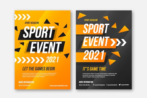 Free Vector 2021 Sporting Event Poster