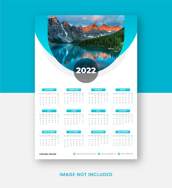 Premium Vector | 2021 wall modern print wall calendar template premium ...