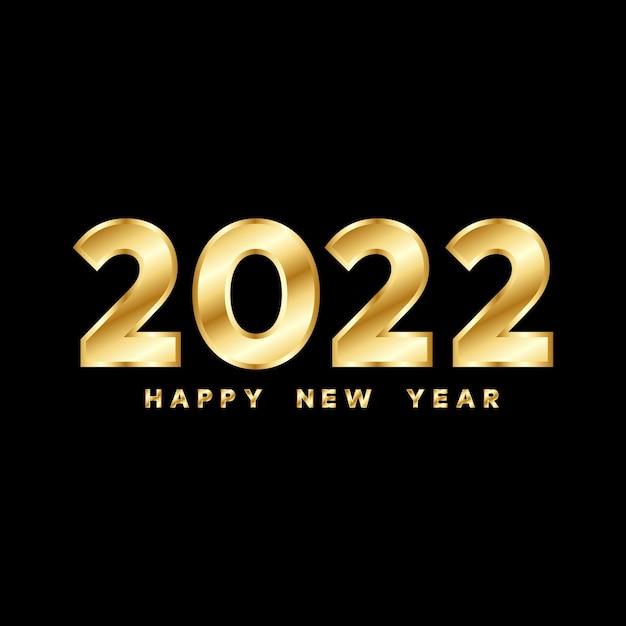 Premium Vector | 2022 happy new year gold isolated on transparent ...