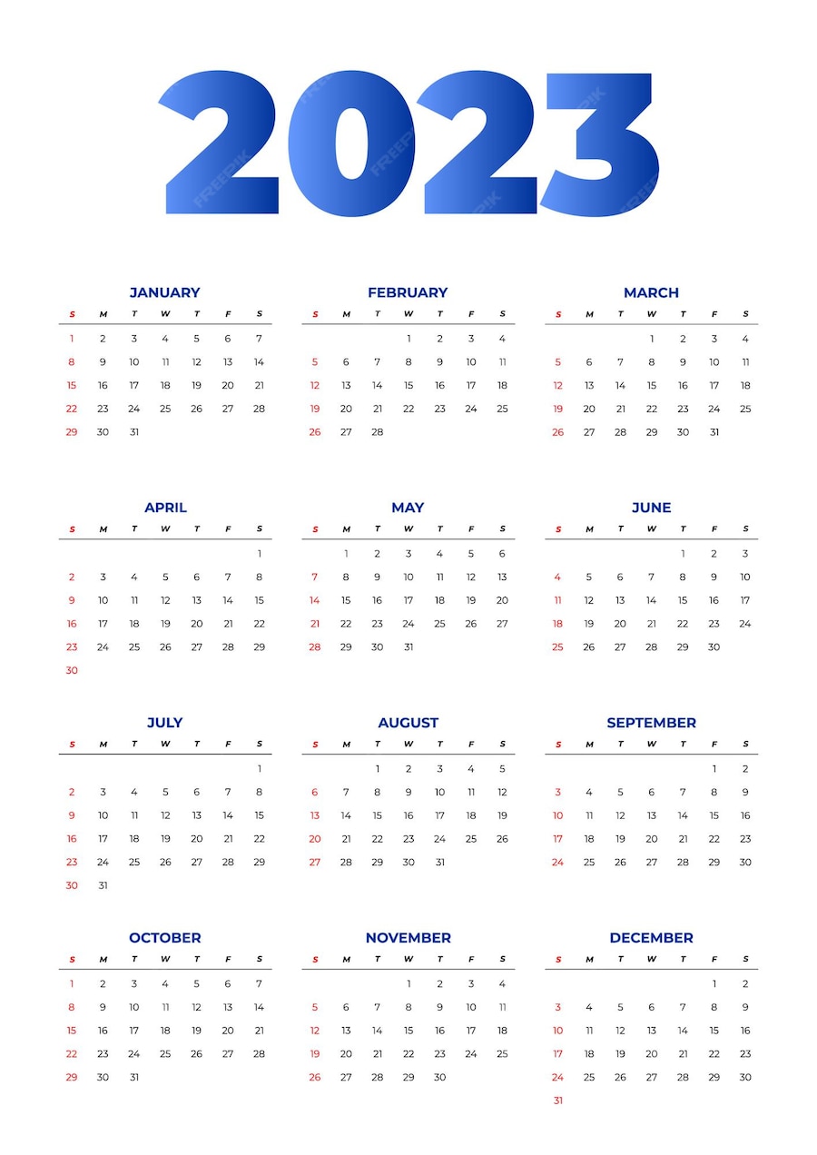 Premium 2023 calendar template