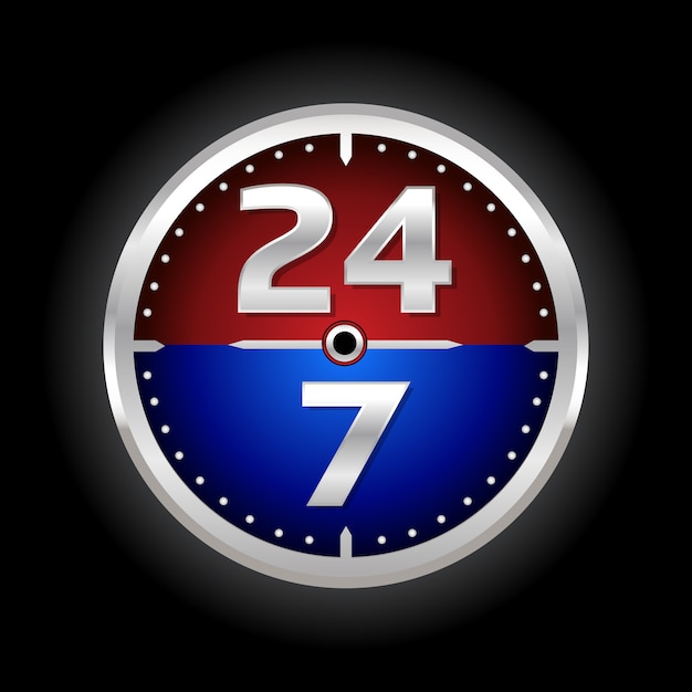 Premium Vector 24/7 icon