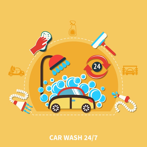 Download Free 24h Car Wash Composition Free Vector Use our free logo maker to create a logo and build your brand. Put your logo on business cards, promotional products, or your website for brand visibility.