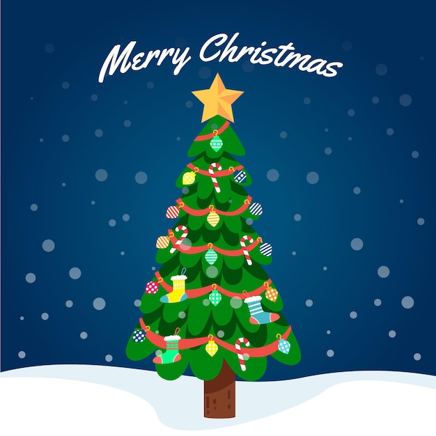 Free Vector | 2d christmas tree concept