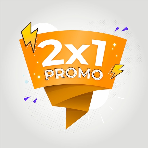 Free Vector | 2x1 Promotion Banner