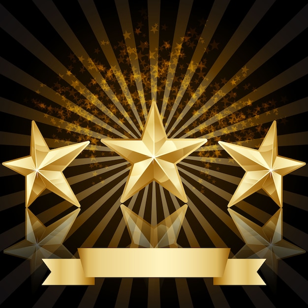 3 golden stars Vector | Free Download
