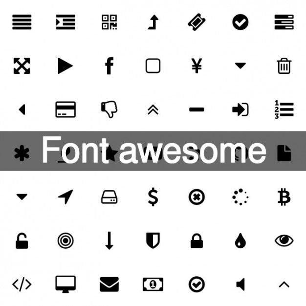 369 awesome font icons | Free Vector
