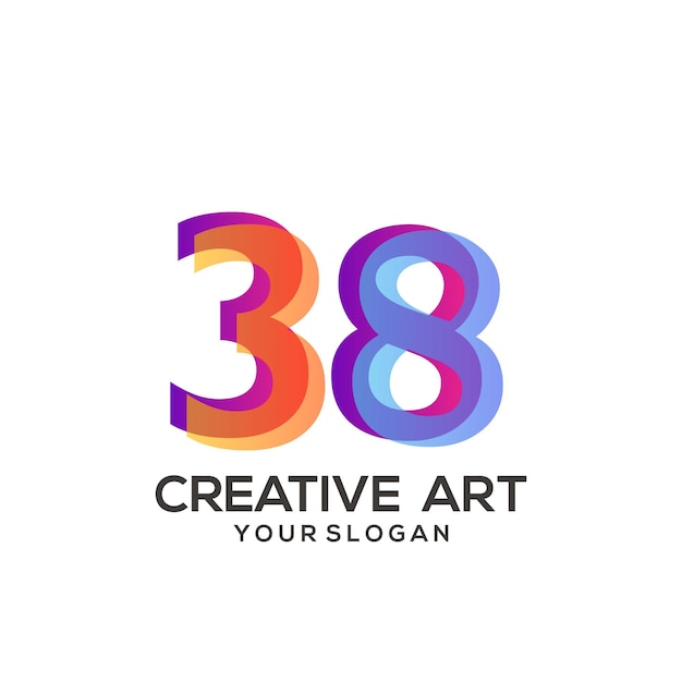 premium-vector-38-number-logo-gradient-design-colorful