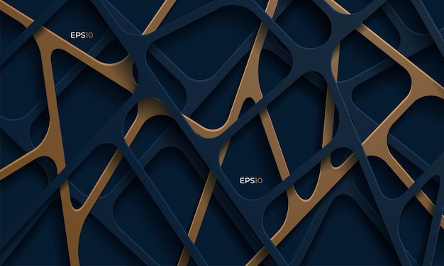 Download Free Vector 3d Abstract Background With Dark Paper Cut Shapes