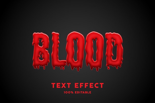 Download 3d blood text effect | Premium Vector
