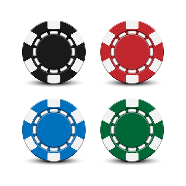 Premium Vector | 3d casino poker chips isolated on white background