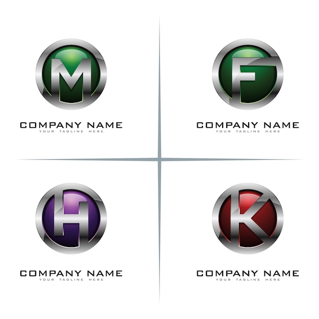 Download Free 3d Circle Chrome Letter Logo Design Set Premium Vector Use our free logo maker to create a logo and build your brand. Put your logo on business cards, promotional products, or your website for brand visibility.