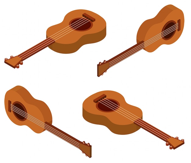 3d design for ukulele | Free Vector