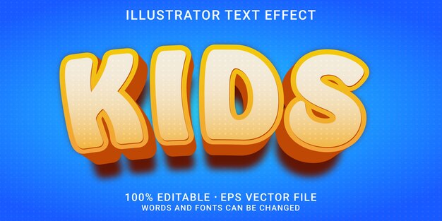 3d editable text effect - kids style | Premium Vector