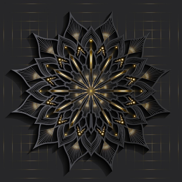 Download Premium Vector 3d Effect Luxury Mandala