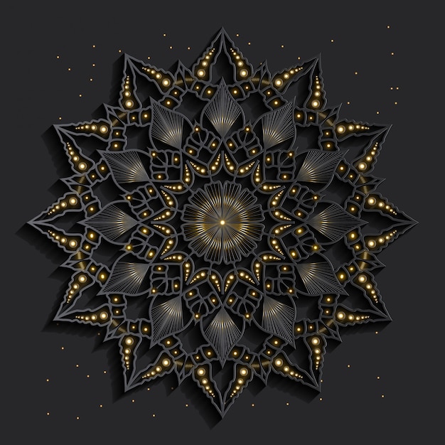 Download Premium Vector 3d Effect Luxury Mandala