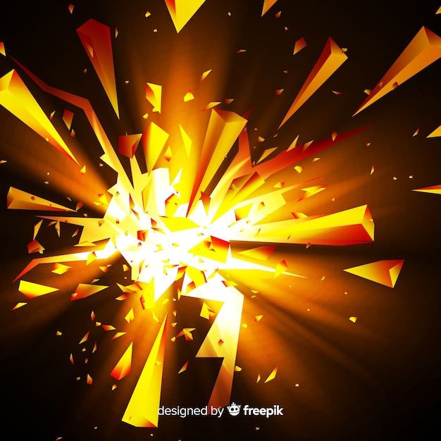 Download 3d explosion with light background Vector | Free Download