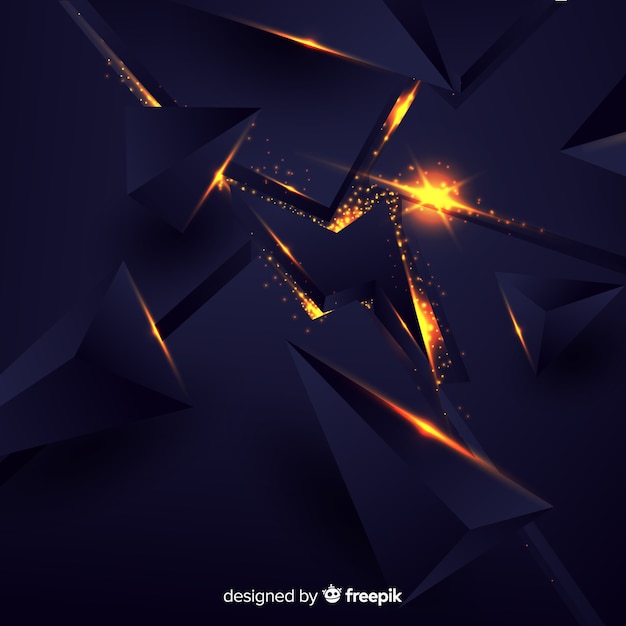 3d explosion with light background Free Vector