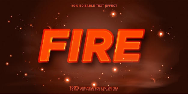 Download Premium Vector 3d Fire Mockup Text Style Effect