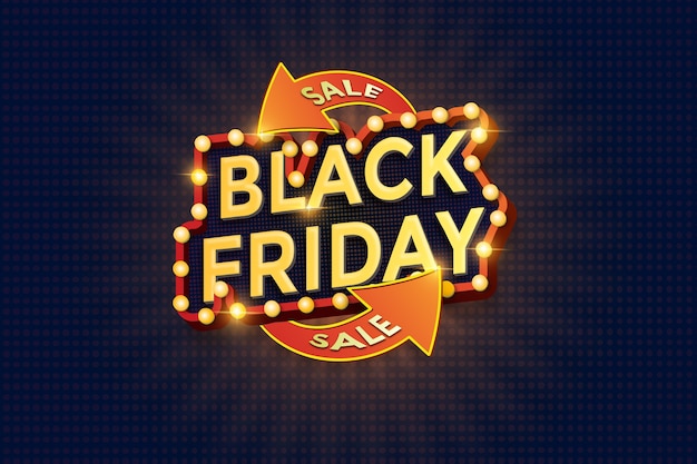 Premium Vector 3d Font With Light Bulb For Black Friday Sale Banner Template