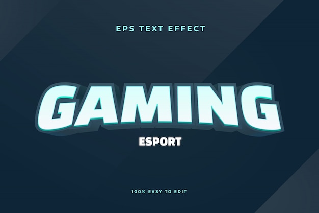 3d gaming esport logo text effect | Premium Vector