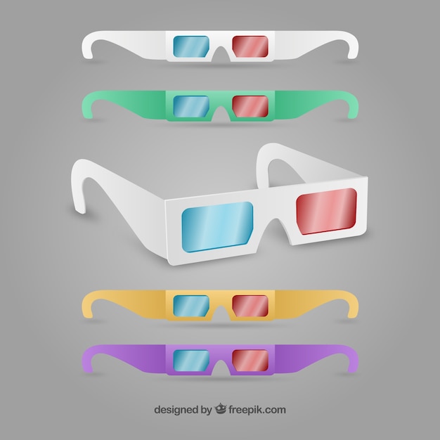 Download Free Vector | 3d glasses