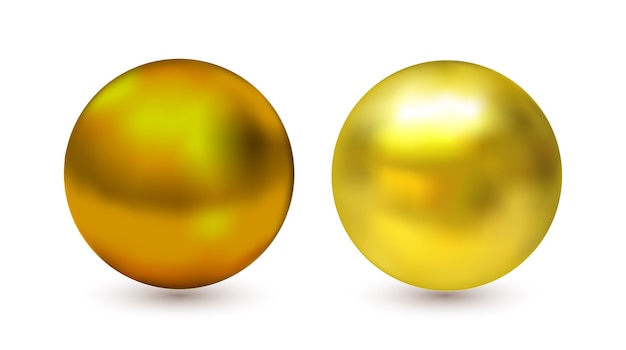 Premium Vector | 3d gold metal sphere