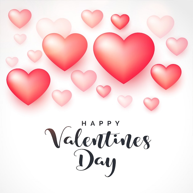 Download 3d hearts background for valentines day Vector | Free Download